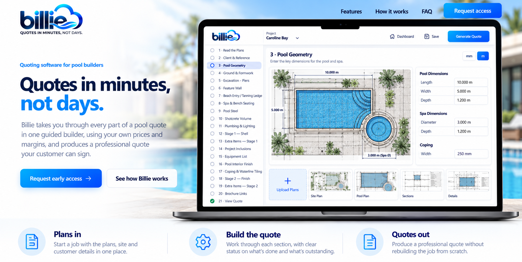 Billie Pool Quote Builder